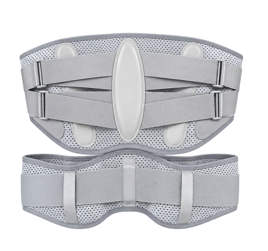 Sacral fixator, upper and lower zones surround compression, fit sacral curve, close to the body without displacement, mesh fabric comfortable, multi-belt adjustment, can adapt to different body types, suitable for multi-group use
