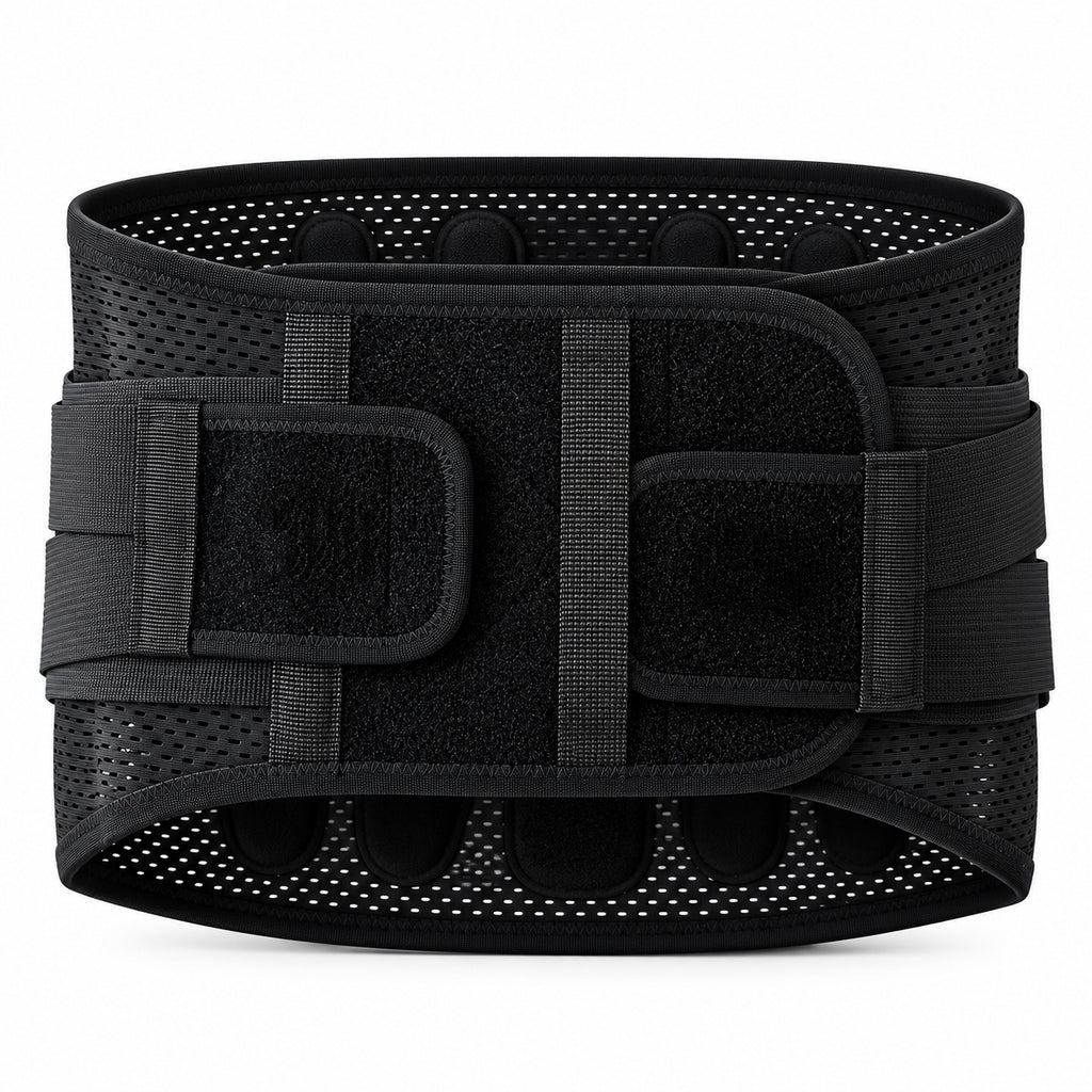 Paskyee Back Brace, Adjustable Knitted Support Belt for Lower Back Pain 7 Support Stays, Bionic System for herniated disc, sciatica, lumbar strain, scoliosis. Ergonomic, breathable, all-day wear.
