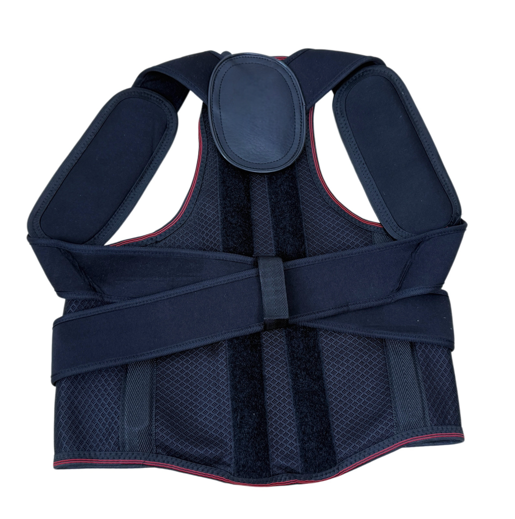 360 °posture belt, improve posture for both men and women, adjustable buckle, free adjustment to any position, diamond breathable net, breathable fabric light and comfortable, broadened shoulder pads, no shoulder straps