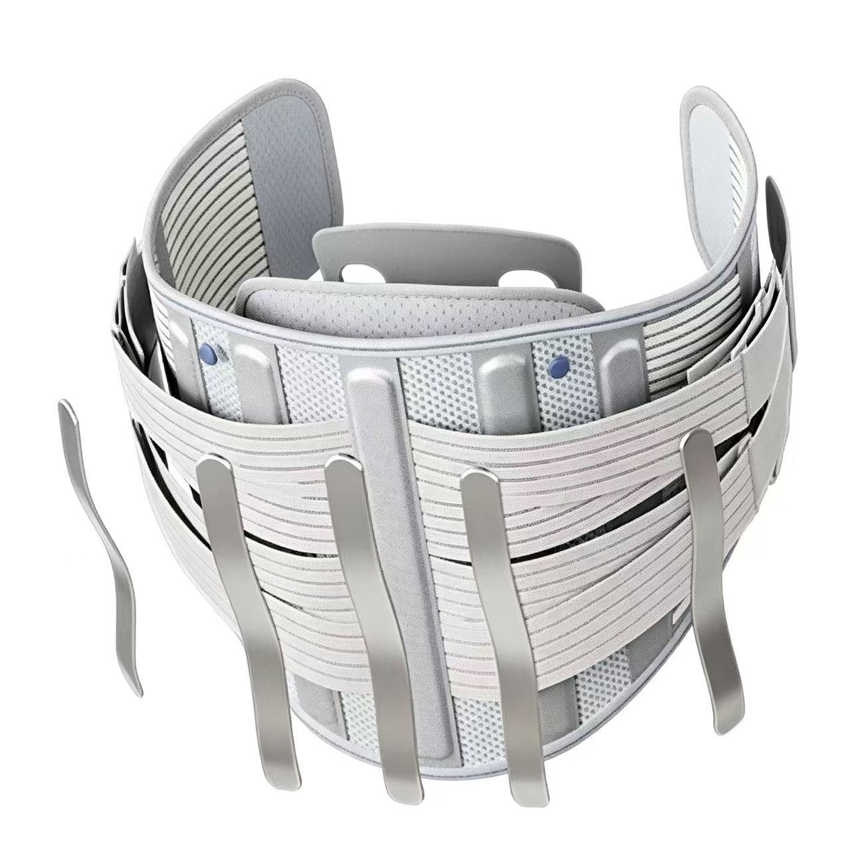 After fracture operation, heighten waist protection, 33cm enlarge protective surface, upgrade engineering support plate, support is more stable, S-shaped manganese steel wrap support, fit lumbar vertebrae to assist rehabilitation.