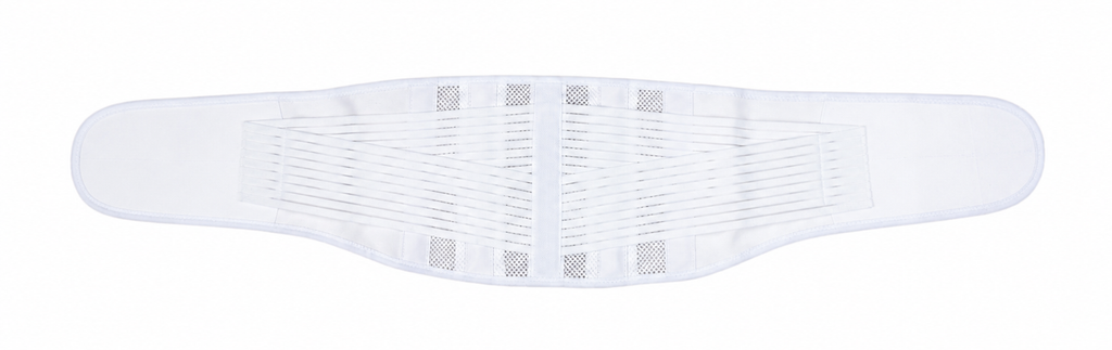 Fish fillet breathable waist protection, five steel plates strong support, anti-C Radian, effective protection of lumbar intervertebral disc, flying mesh breathable fabric, side added two elastic belts, omni-directional fixed support