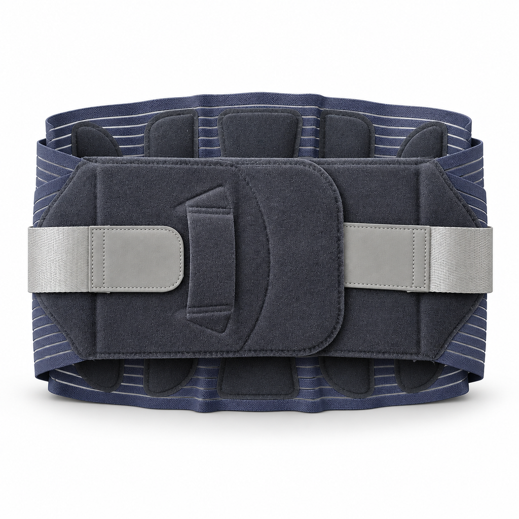 Upgrade external bionic vertebral support plate, moderate soft and hard, flexible, effectively alleviate lumbar injury, 5 broadened Radian steel plates, strong support is not easy to deform