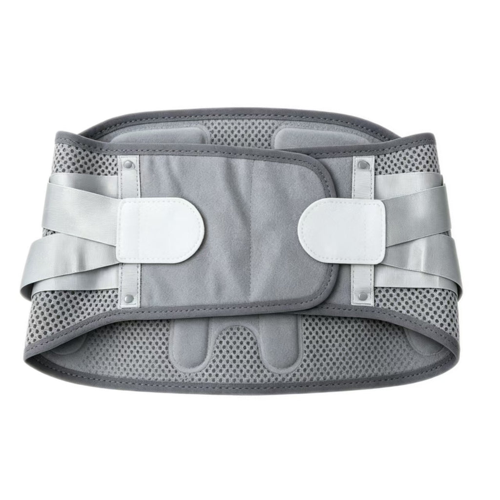 Lumbar fixator, double pressure design, make lumbar more stable, two curved memory plates, support lumbar stress, reduce lumbar pressure, high elastic breathable fabric, free tension, elastic and adjustable, suitable for all occasions in life