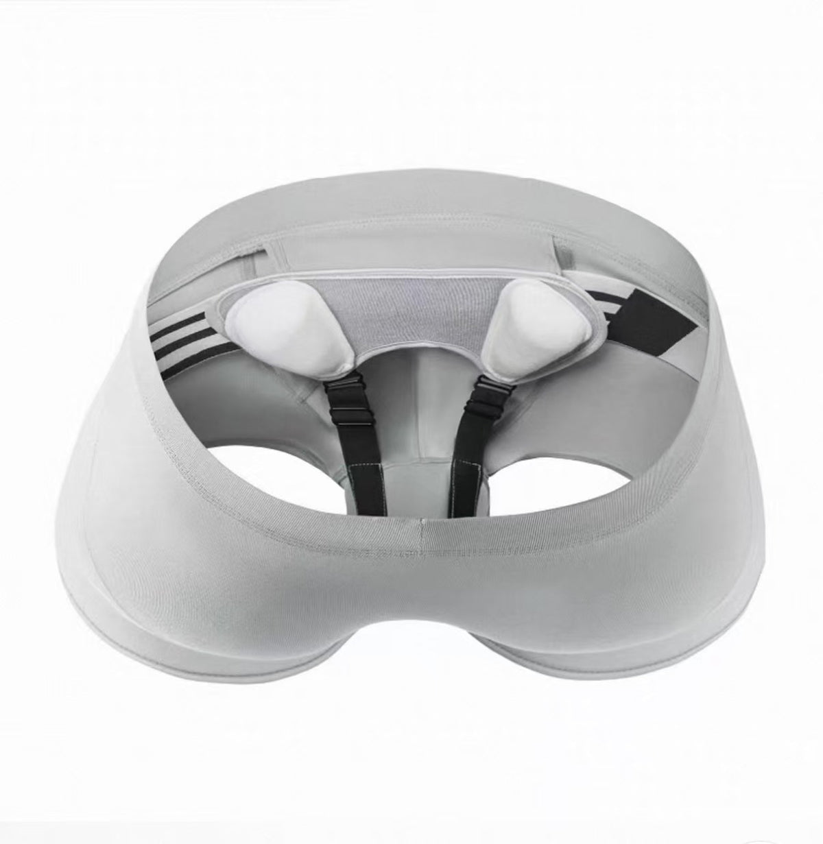 Adult hernia belt groin type, one-piece underwear design, hernia elastic belt can be adjusted with the position of hernia bag, firmly fit, with large and small hernia bag, the appearance is fashionable and simple