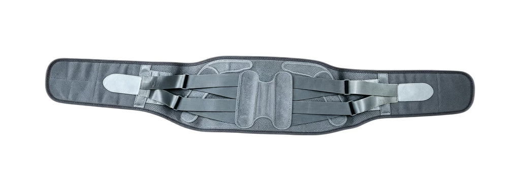 Lumbar fixator, double pressure design, make lumbar more stable, two curved memory plates, support lumbar stress, reduce lumbar pressure, high elastic breathable fabric, free tension, elastic and adjustable, suitable for all occasions in life