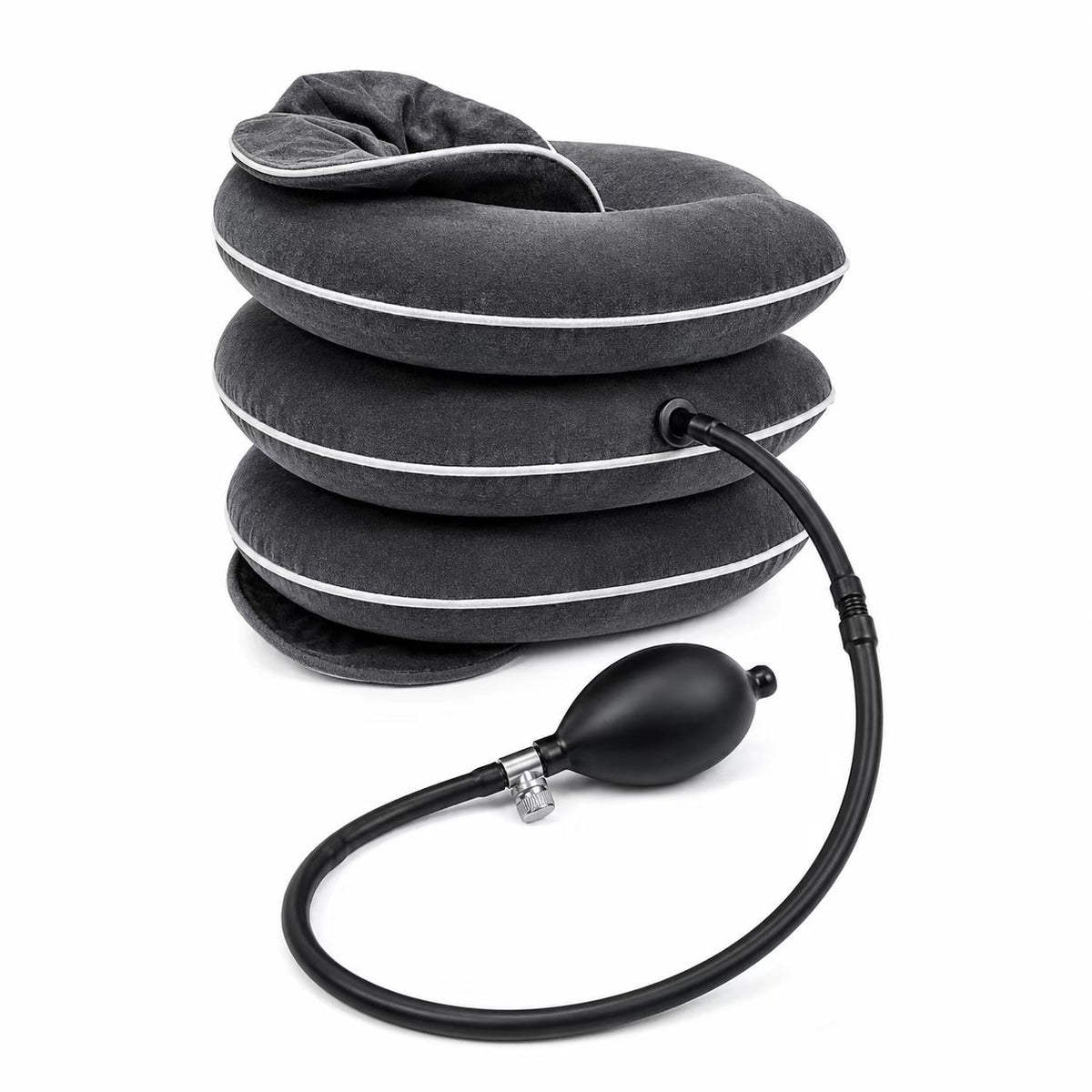 Inflatable cervical vertebra retractor, 360 °surround support, suitable for neck strain, neck stiffness, zone start traction, comfortable without neck jam, fabric comfortable
