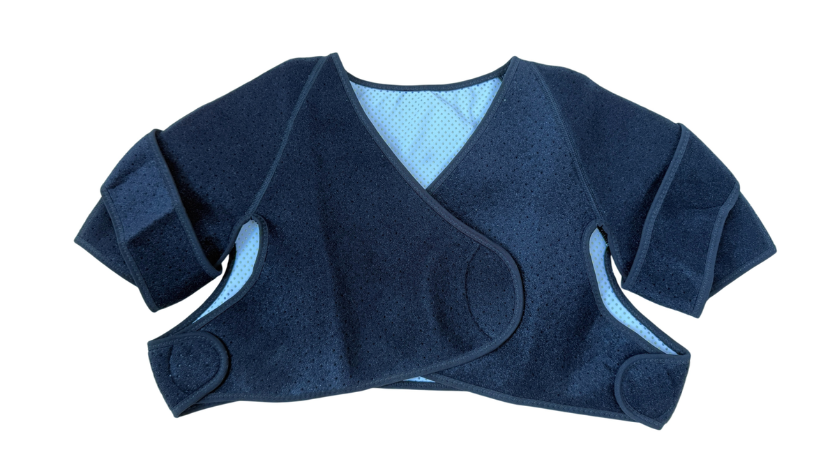 Shoulder heating protector, care of shoulder and neck, new heat gathering technology, outer layer windproof, middle layer heat accumulation, inner layer locking temperature, honeycomb design air permeability doubling, lasting constant temperature