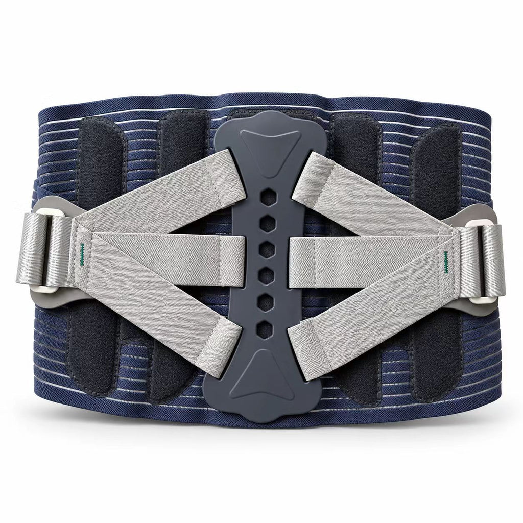 Upgrade external bionic vertebral support plate, moderate soft and hard, flexible, effectively alleviate lumbar injury, 5 broadened Radian steel plates, strong support is not easy to deform