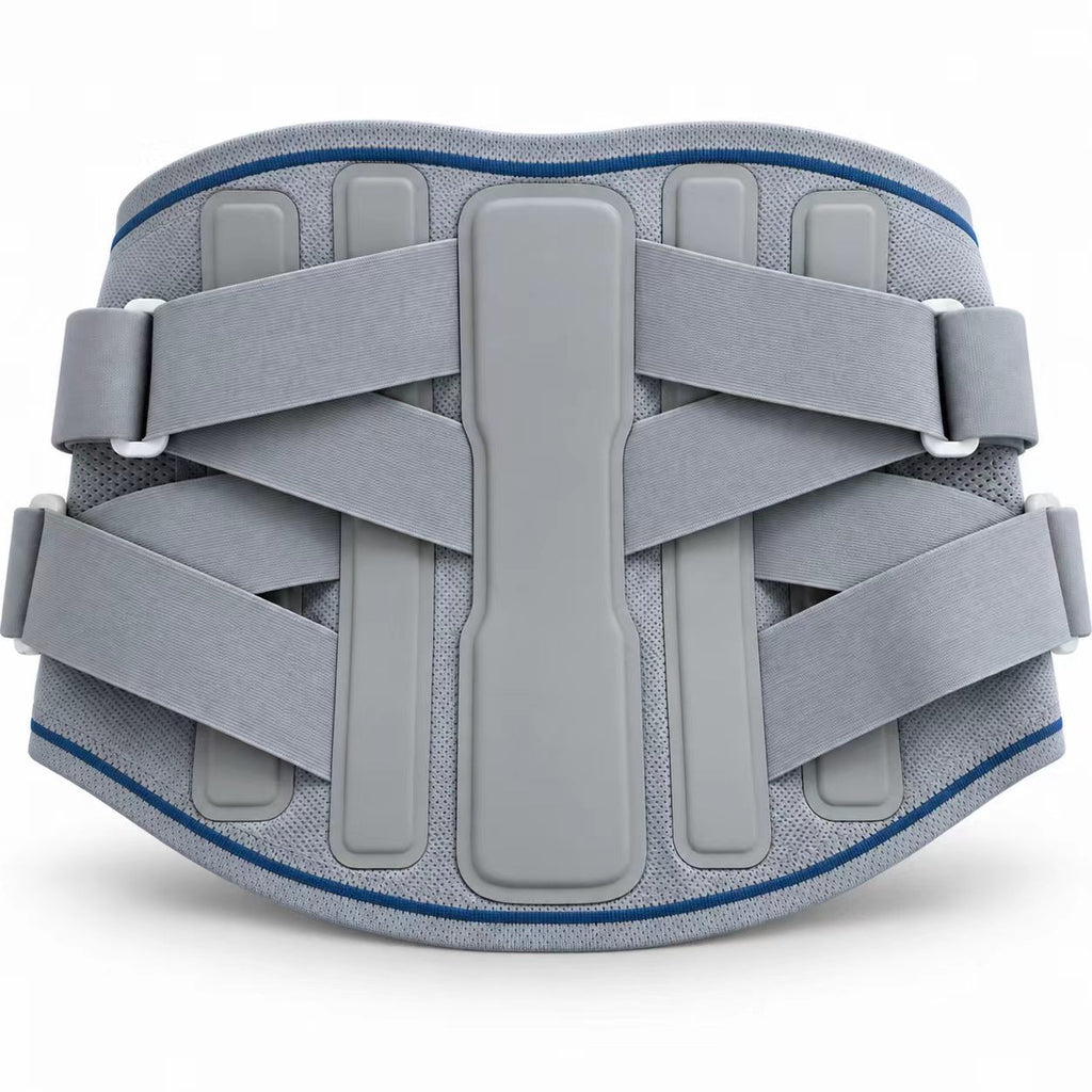 Four pressurized waist fixator, ergonomic S-shaped Radian strong support, five manganese alloy steel plate strong support, four-wheel-drive compression design to stabilize lumbar vertebrae